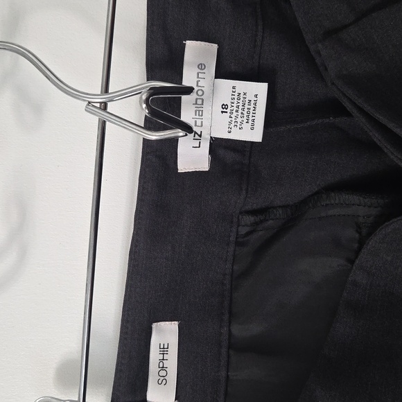 Liz Claiborne Sophie Charcoal Women's Trousers - Picture 2 of 5